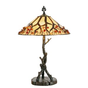 Stolní lampa Jordis ve stylu Tiffany