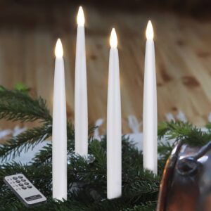 LED vánoční svíčky dlouhé, čtyřdílné