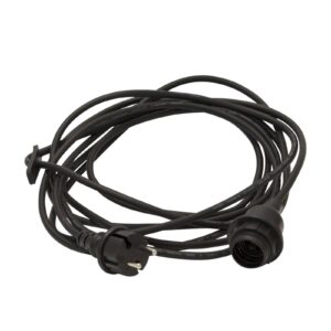 Patice E27 s kabelem Ute, 5 m, černá