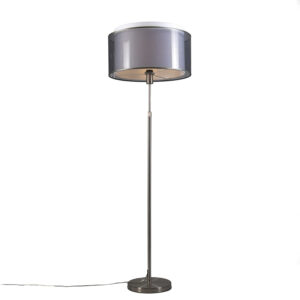 Stojací lampa ocelová s černo/bílým stínidlem 45 cm nastavitelná – Parte
