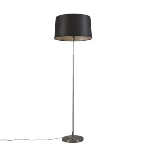 Stojací lampa z oceli s odstínem černé 45 cm nastavitelná – Parte