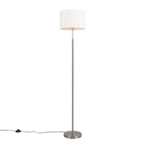Moderní stojací lampa bílá kulatá – VT 1
