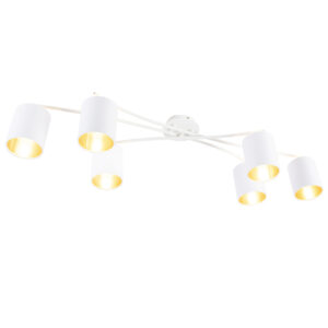 Moderní stropní svítidlo bílé 6 světel – Lofty