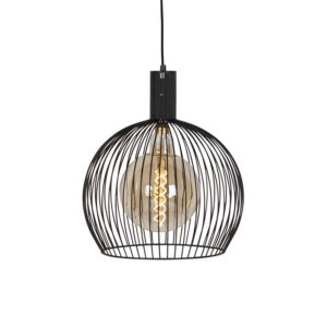 Designová závěsná lampa černá 40 cm – Wire Dos