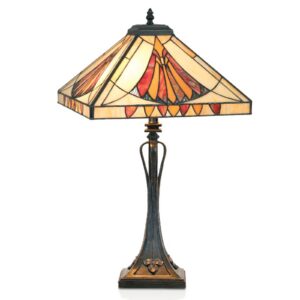 Půvabná stolní lampa AMALIA v Tiffany stylu