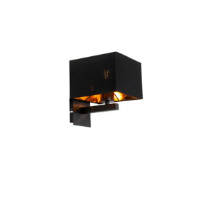 Moderní nástěnná lampa černá se zlatem – VT 1
