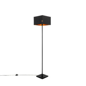 Moderní stojací lampa černá se zlatem – VT 1