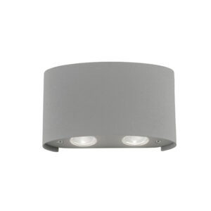 Moderní nástěnné svítidlo šedé včetně LED IP54 – Silly