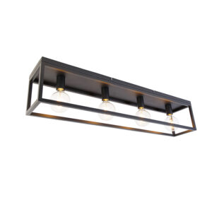 Průmyslová stropní lampa černá 99,5 cm 4světelná – klec