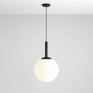 Závěsné světlo Bosso, jeden zdroj bílá/černá 40 cm