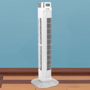 Stojanový ventilátor Tower s režimem spánku, bílá
