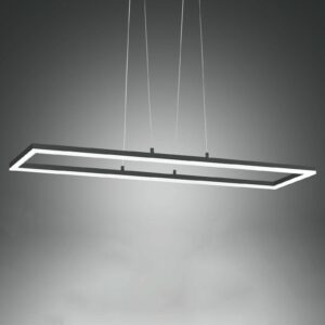 LED závěsné světlo Bard, 92x32 cm, antracit