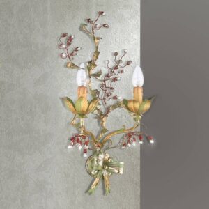 Nástěnné světlo Viticcio s květinovým zdobením