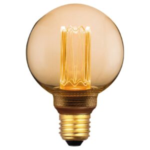 LED miniglobe E27 5W, teplá bílá, 3-step-dim zlatá
