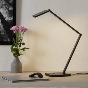 Nastavitelná LED stolní lampa Linus, černá