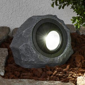 Světelný solární kámen Lior s LED žárovkou