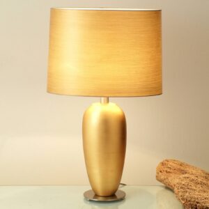 Klasická stolní lampa EPSILON zlatá, výška 65 cm