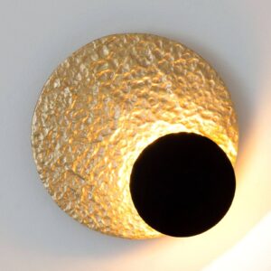 LED nástěnné světlo Infinity ve zlaté, Ø 26 cm
