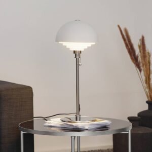 Bílá stolní lampa Motown s rastrem
