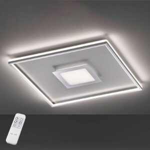 LED stropní světlo Bug čtvercové, chrom 40x40cm