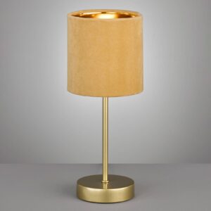 Stolní lampa Aura, noha zlatá stínidlo žlutá/zlatá