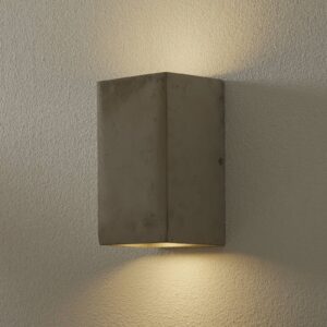 Nástěnné světlo Kool z cementu, výška 19 cm