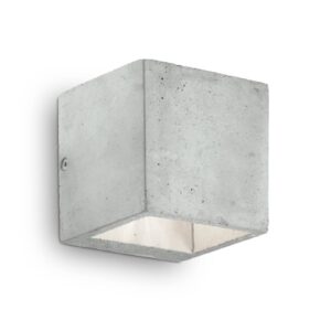Nástěnné světlo Kool z cementu, výška 10 cm