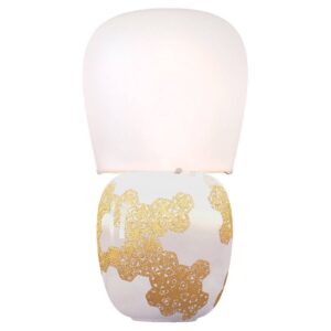 Kundalini Hive – keramická stolní lampa bílá