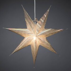 Dekorativní hvězda z papíru, stříbrná, 7cípá
