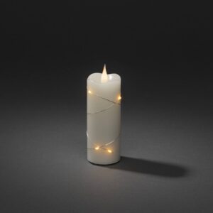 Vosková svíčka krémová barva světla jantar 12,7cm