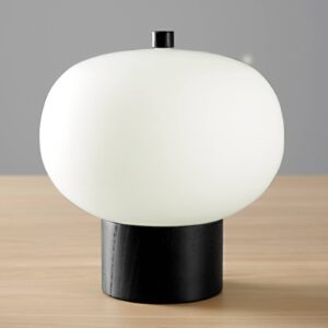 Grok iLargi LED stolní lampa, Ø 24 cm, tmavý jasan