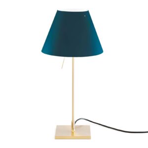 Luceplan Costanzina stolní lampa mosaz modrá