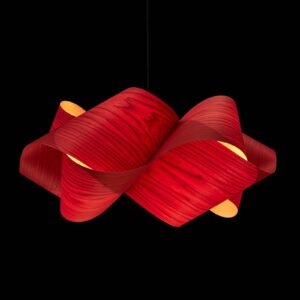 LZF Swirl závěsné světlo, Ø 54 cm, červená