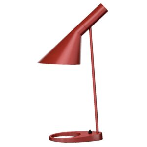 Louis Poulsen AJ – stolní lampa, rezavá červená