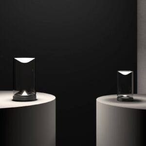 Lumina Eva LED stolní lampa 3000K noha černá Ø18cm