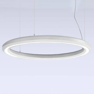 LED závěsné světlo Materica dolní Ø 90 cm bílá