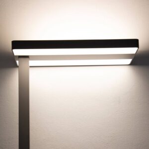 LED stojací lampa MAULjaval se svorkou a stmívačem
