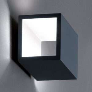 ICONE Cubò LED nástěnné svítidlo, 10 W, titan/bílé