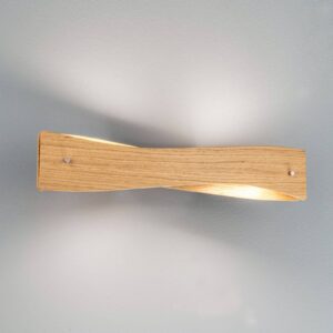 Lucande Lian LED nástěnné světlo, dubové dřevo
