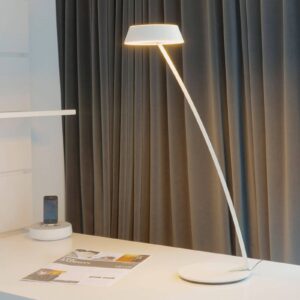 OLIGO Glance LED stolní lampa oblouk bílá matná