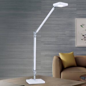 QI LED stolní lampa Dave v bílém