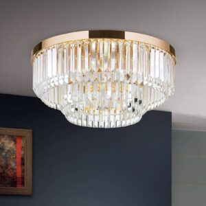 LED stropní svítidlo Prism, zlaté, Ø 55 cm