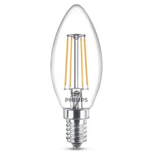 Philips E14 LED svíčka 4,3W teplá bílá filament