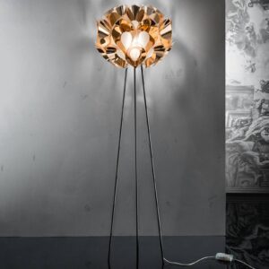 Slamp Flora – designová stojací lampa, měděná