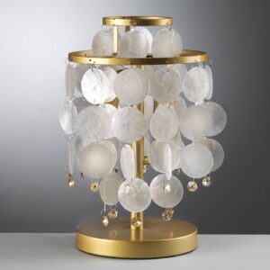 Stolní lampa Ruben s perleťovými prvky