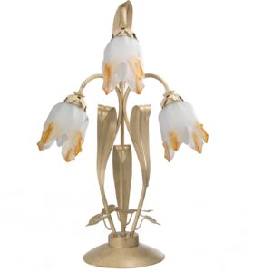 Stolní lampa Elena ve tvaru květu, tři zdroje