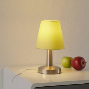 Zelená stolní lampa Merete s dotykovým vypínačem