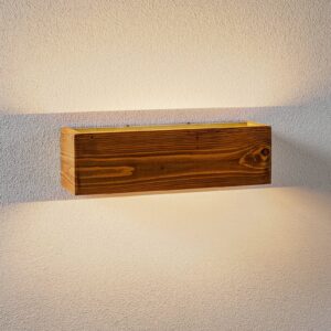 LED nástěnné světlo Brad ze dřeva up/down, 37x11cm