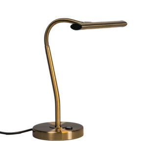 Art deco stolní lampa bronzová včetně LED – tablo