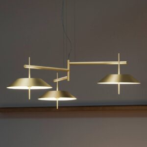 Vibia Mayfair - závěsné světlo LED, 3zdroje, zlaté